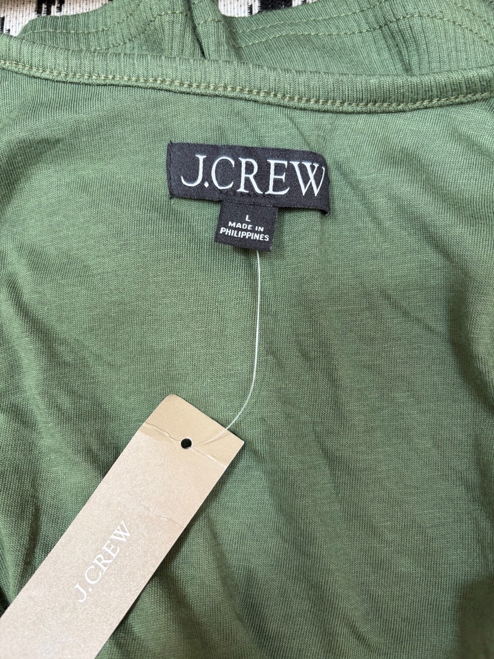 J. Crew Olive Ribbed Scoop Neck Tank - Picture 3 of 3